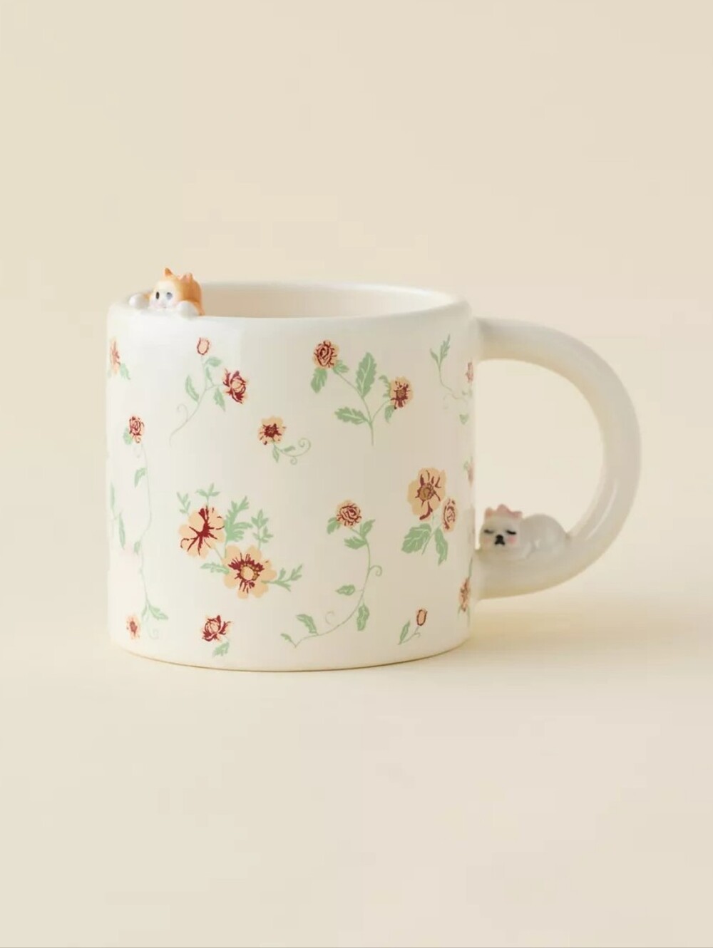 🪷NWT Urban Outfitters Animal Friends Ceramic Mug, White 14 oz 🌙